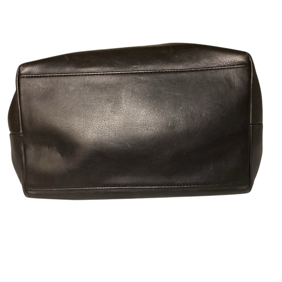 Dooney & Bourke VTG Black Florentine Vachetta Pebble Grain Leather Zip Tote Satc - Picture 3 of 6